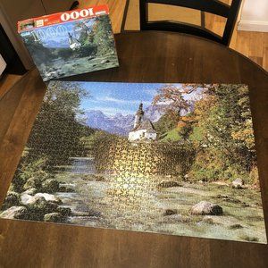 1000 Piece Puzzle Guild Year 2000 Ramsau Bavaria Germany Mountains Complete